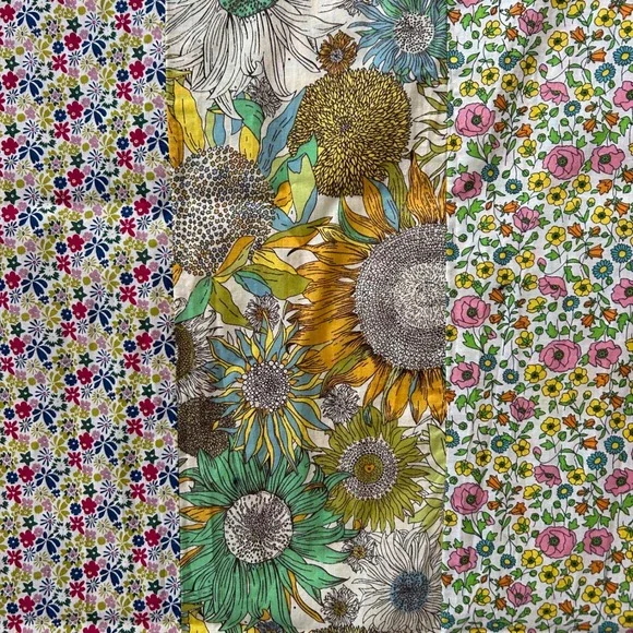 Liberty of London x Target Cotton Patchwork Floral Sunflower Scarf Multicolor - Picture 3 of 3